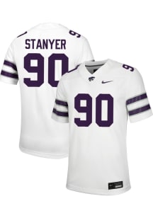 Brad Stanyer Nike Mens White K-State Wildcats NIL Game Football Jersey