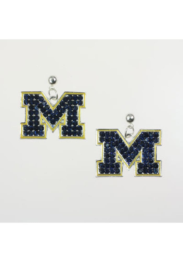Michigan Wolverines Logo Womens Earrings