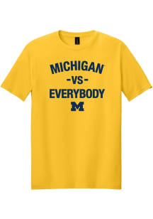 Michigan Wolverines Yellow Michigan Vs. Everybody Short Sleeve T Shirt