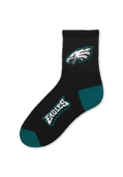 Philadelphia Eagles Logo Name Mens Quarter Socks