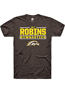 Amy Robins Western Michigan Broncos Brown NIL Stacked Box Short Sleeve Player T Shirt