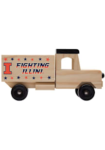 Illinois Fighting Illini Wooden Toy Truck Car