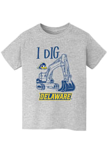 Vive La Fete Delaware Fightin' Blue Hens Youth Grey Excavator Short Sleeve T-Shirt