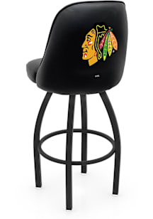 Chicago Blackhawks Padded Swivel Pub Stool - Black
