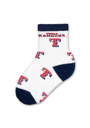 Texas Rangers Allover Team Logo Toddler Quarter Socks