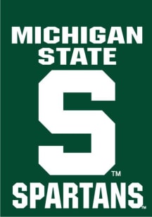 Green Michigan State Spartans 30x40 Silk Screen Banner