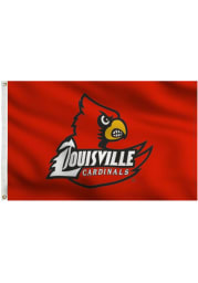 Louisville Cardinals 3x5 Grommet Red Silk Screen Grommet Flag