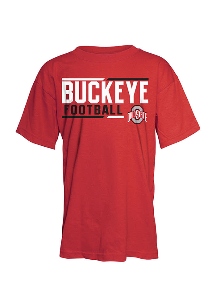 Ohio State Buckeyes Youth Red Football Short Sleeve Tee