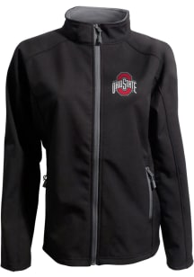 Ohio State Buckeyes Womens Black Softshell Medium Weight Jacket