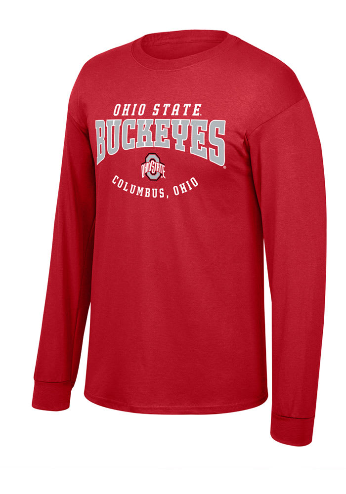 Ohio State Buckeyes Youth Red Buckeyes #1 Long Sleeve T-Shirt