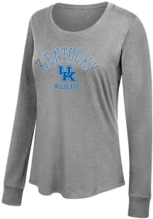 Kentucky Wildcats Womens Grey Favorite Arch Logo LS Tee