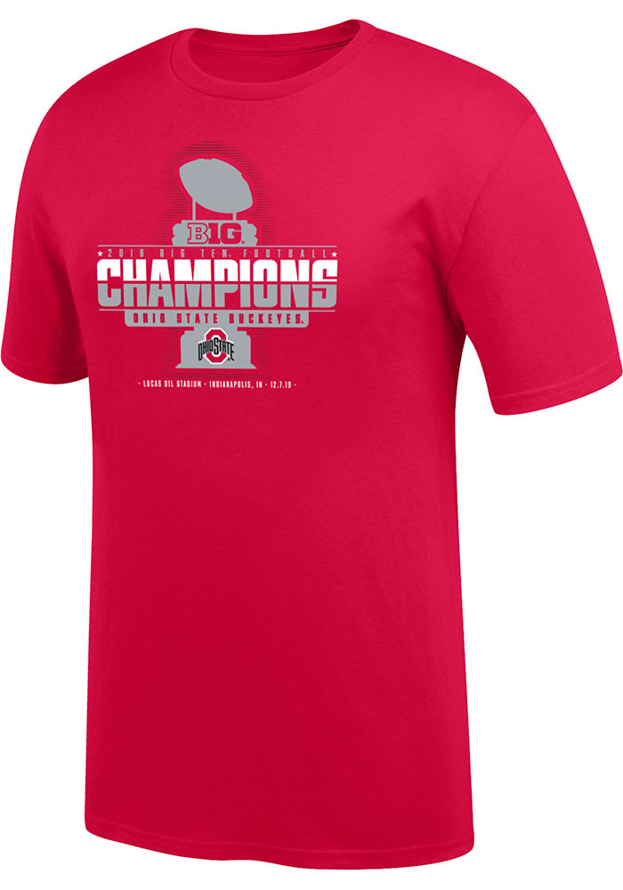 Ohio State Buckeyes Red 2019 Big Ten Conference Champions Short Sleeve T Shirt