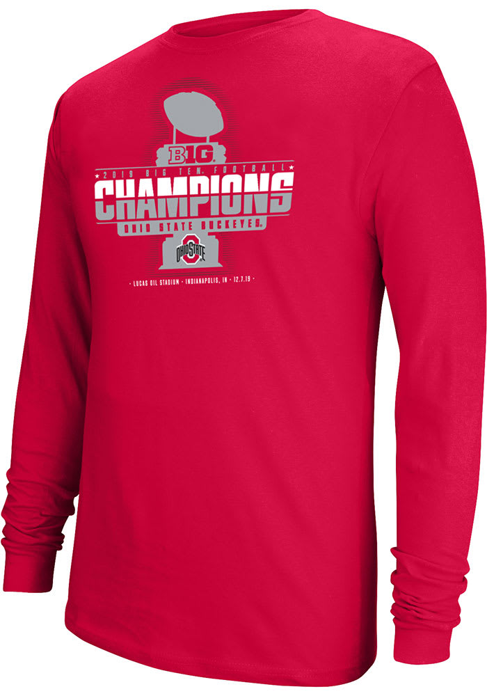 Ohio State Buckeyes Red 2019 Big Ten Conference Champions Long Sleeve T Shirt