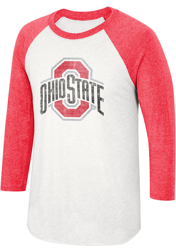 Ohio State Buckeyes BIg Logo White Long Sleeve Fashion T Shirt