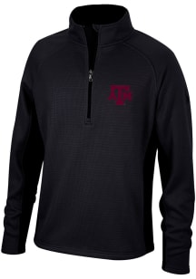 Texas A&amp;M Aggies Mens Black Spyder Constant Sweater Long Sleeve 1/4 Zip Pullover