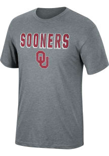 Oklahoma Sooners Grey Arch Distressed Short Sleeve Fashion T Shirt