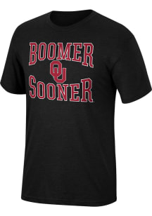 Oklahoma Sooners Black Distressed Boomer Sooner Short Sleeve Fashion T Shirt