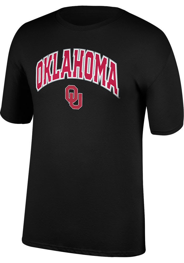 Oklahoma Sooners Black Arch Mascot Short Sleeve T Shirt