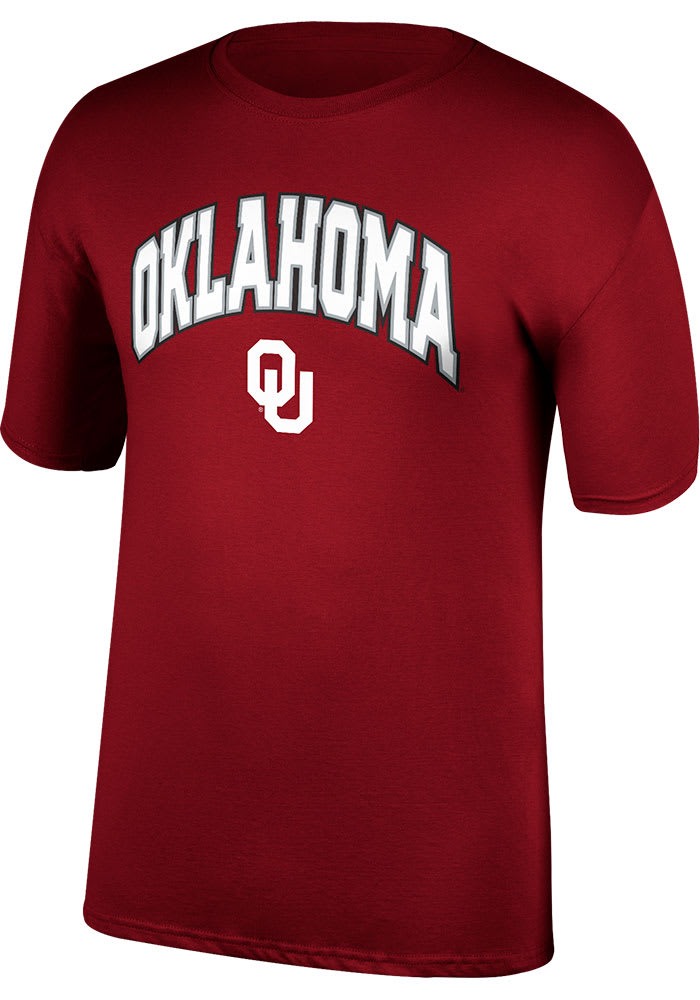 Oklahoma Sooners Crimson Arch Mascot Short Sleeve T Shirt