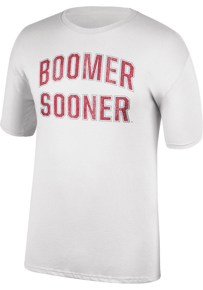 Oklahoma Sooners White Number One Boomer Short Sleeve T Shirt