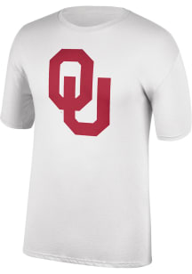 Oklahoma Sooners White Team Logo Short Sleeve T Shirt