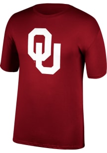 Oklahoma Sooners Crimson Wagon Logo Short Sleeve T Shirt