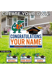 Florida Gators Personalized Congratulations Grad Yard Sign - White