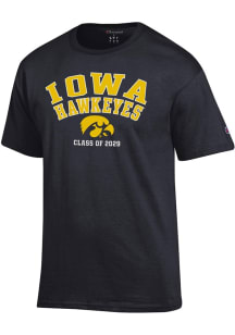 Iowa Hawkeyes Black Champion Class of 2029 Short Sleeve T Shirt