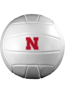 White Nebraska Cornhuskers Official Size Volleyball