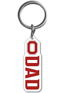 Ohio State Buckeyes Dad Acrylic Keychain - Red
