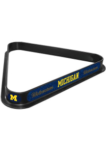 Black Michigan Wolverines Triangle Billiard Ball Rack