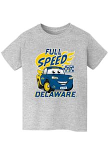 Vive La Fete Delaware Fightin' Blue Hens Youth Grey Full Speed Short Sleeve T-Shirt