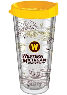 Western Michigan Broncos 22oz Plastic Tumbler - White