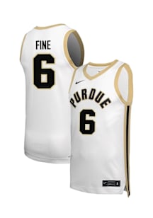 Aaron Fine  Nike Purdue Boilermakers White NIL Name And Number Jersey