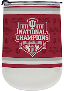 Indiana Hoosiers CFP National Champions 2025 18oz Repeat Design Stainless Steel Stemless - Red