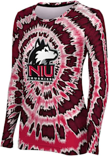 ProSphere Northern Illinois Huskies Womens Red Tie Dye LS Tee