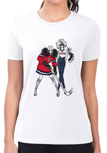 4Her Florida Panthers Womens White Hockey Girls Design Short Sleeve T-Shirt