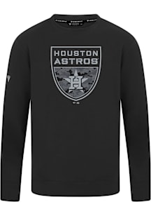 Levelwear Houston Astros Black Mandate Buckler Long Sleeve T Shirt