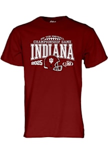 Indiana Hoosiers Crimson Football 2025 Big Ten Championship Bound Short Sleeve T Shirt