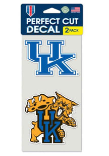 Kentucky Wildcats 2-Pack 4x4 Perfect Cut Auto Decal - Blue