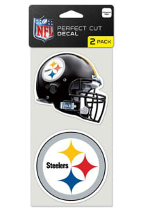 Pittsburgh Steelers 2-Pack 4x4 Perfect Cut Auto Decal - Black