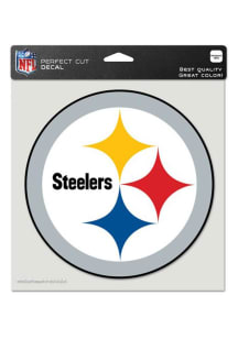 Pittsburgh Steelers 8x8 Perfect Cut Auto Decal - Black