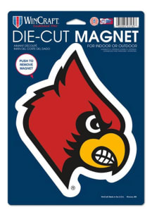Louisville Cardinals Die Cut Car Magnet - Red