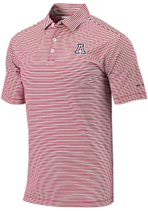 Columbia Arizona Wildcats Mens Red Heat Seal Omni Wick Club Invite Short Sleeve Polo