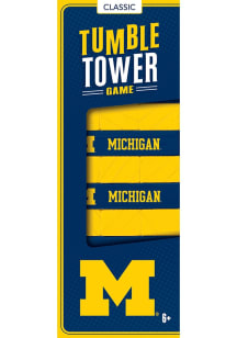 Navy Blue Michigan Wolverines Tumble Tower Game