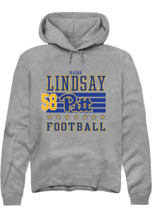mason lindsay Rally Mens Grey Pitt Panthers NIL Striped Player Hood