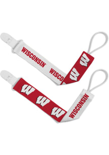 Wisconsin Badgers 2 Pack Pink Baby Pacifier