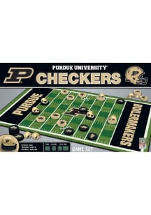 Black Purdue Boilermakers Checkers Game