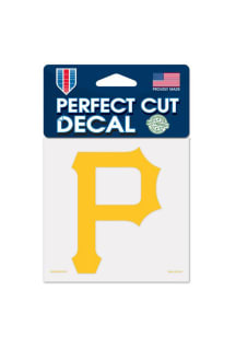 Pittsburgh Pirates 4x4 Perfect Cut Auto Decal - Yellow