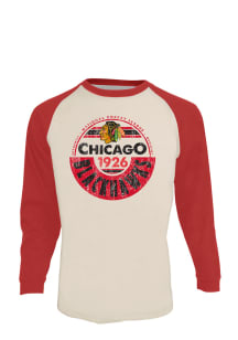 Chicago Blackhawks Grey Spheric Long Sleeve Fashion T Shirt